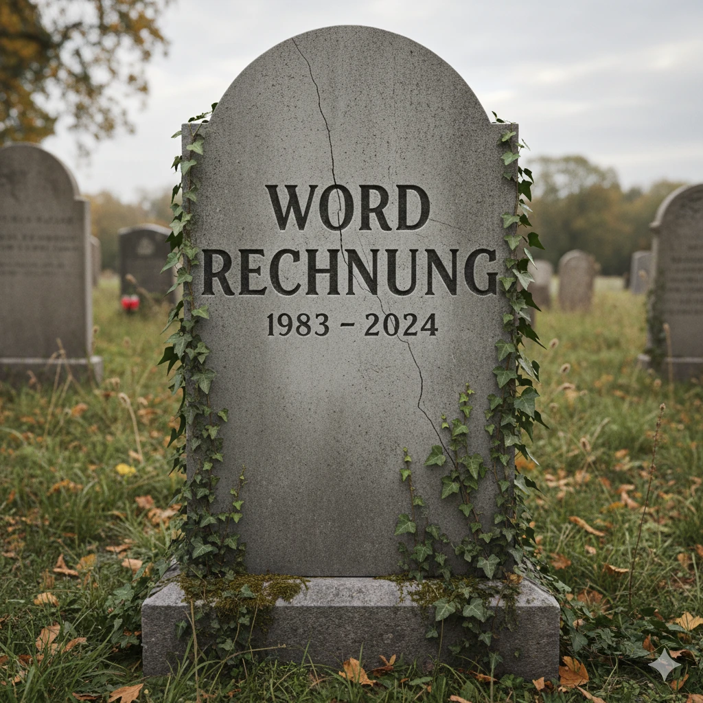 Grabstein für Word Rechnung
