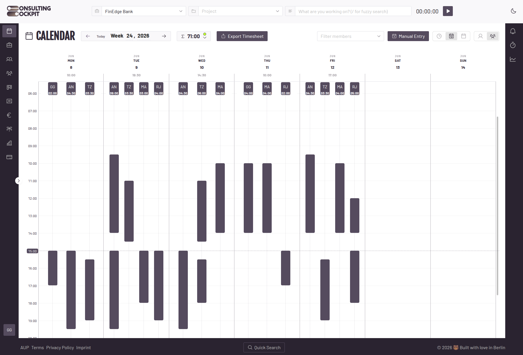 Consulting Cockpit - Owner Dashboard